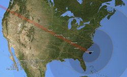 Total solar eclipse across the United States on August 21, 2017