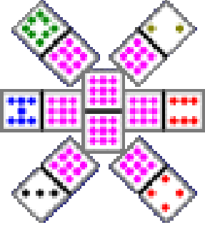 Beginning of a Double-9 Chickenfoot Hand