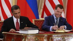 Presidents Obama and Medvedev Sign Nuclear Reduction Treaty