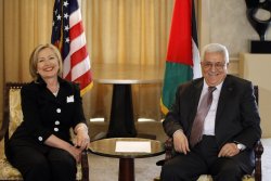 Secretary of State Hillary Rodham Clinton and Palestinian Authority President Mahmoud Abbas