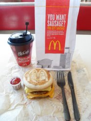 Free Sausage, Egg, and Cheese McGriddle Sandwich at McDonalds