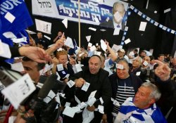 Celebration at Likud headquarters in Tel Aviv, March 17, 2015