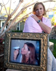 Deborah Ziegler shows a photo of her daughter, Brittany Maynard, who was very public about choosing to end her life after being diagnosed with terminal cancer. She moved to Oregon to access the state's Death With Dignity Act and ended her own life.