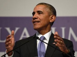 President Barack Obama speaks at the G20 Summit in Antalya, Turkey.