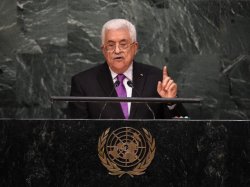 Palestinian President Mahmud Abbas addresses the United Nations General Assembly in New York on September 30, 2015