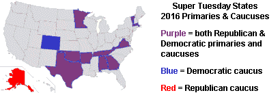 Super Tuesday States | 2016 Primaries and Caucuses