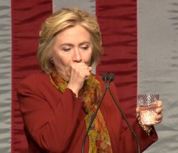 Hillary Clinton coughing