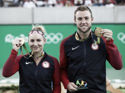 Bethanie Mattek-Sands and Jack Sock, tennis mixed doubles gold medalists