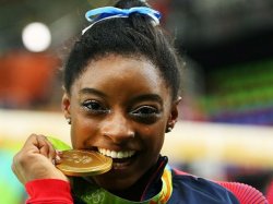 Simone Biles, women's gymnastics floor exercise gold medalist