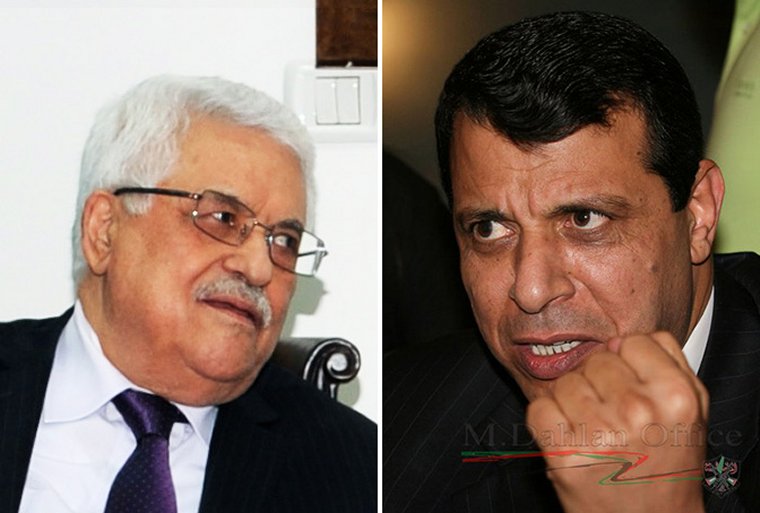 Palestinian Authority (PA) President Mahmoud Abbas (left) recently decided to slash by 30% the salaries of PA employees in Gaza. Abbas suspects that these employees, who are affiliated with his Fatah faction, have switched their loyalty to his arch-rival, Mohamed Dahlan (right). (Image sources: U.S. State Dept., M. Dahlan Office)