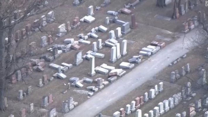Vandelism at Jewish cemetery in University City, MO