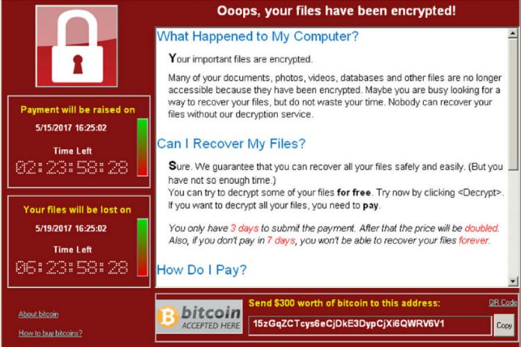 Ransomware message