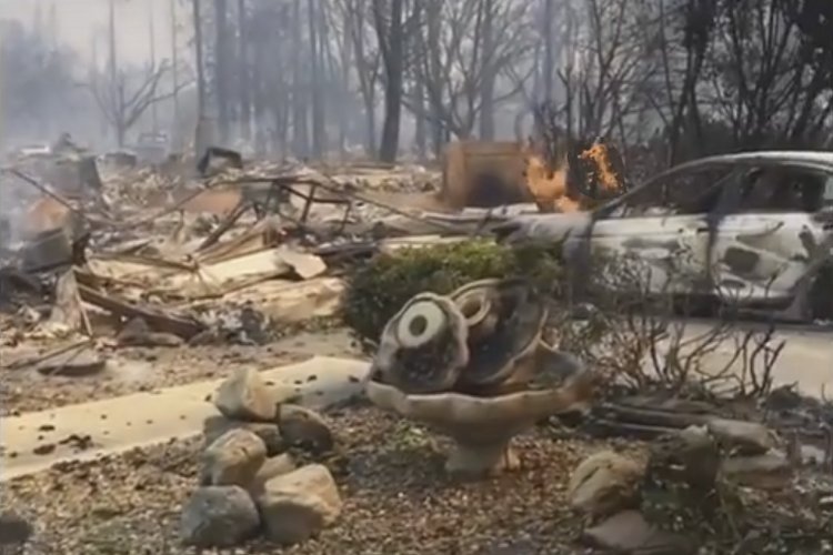 Fire damage in Santa Rosa