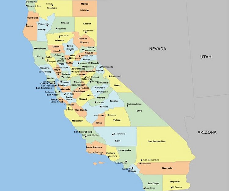 Map of California