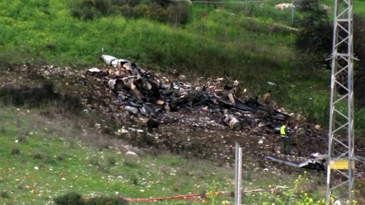 An Israeli F-16 jet was shot down by Syrian anti-aircraft fire on Saturday, Feb. 10, 2018. (AP)