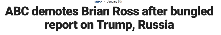 ABC demotes Brian Ross after bungled report on Trump, Russia