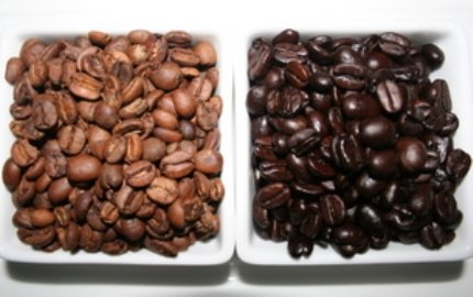 Light and Dark Roast Coffee Beans
