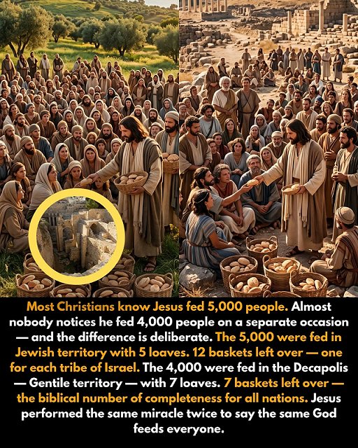 Jesus fed 5,000 and 4,000