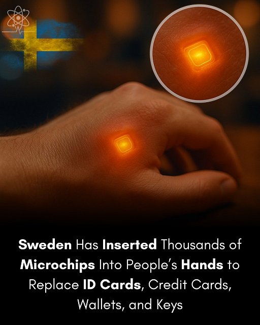 Sweden microchips in hands
