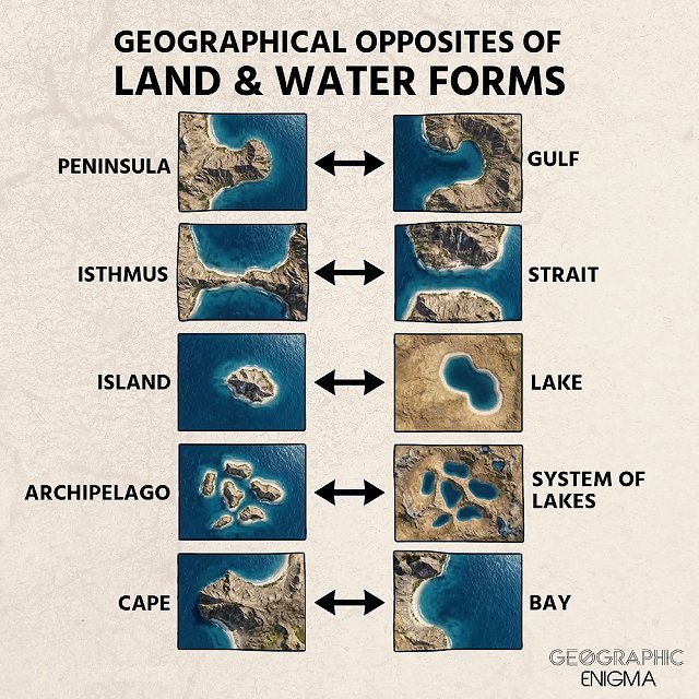 Land and water forms