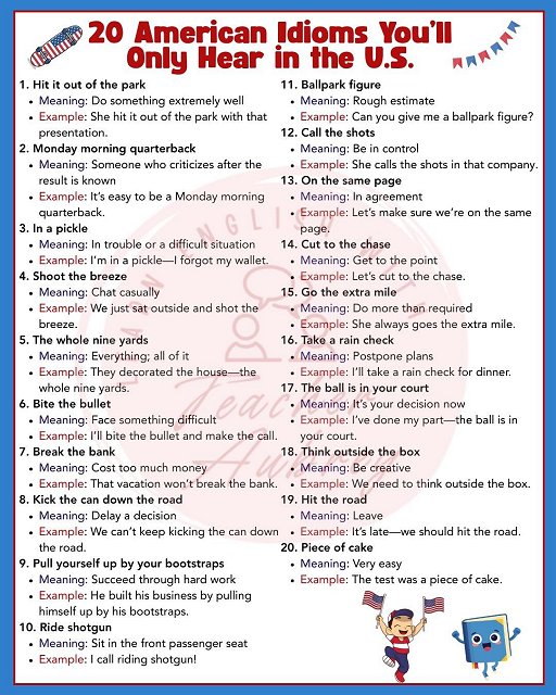 American idioms