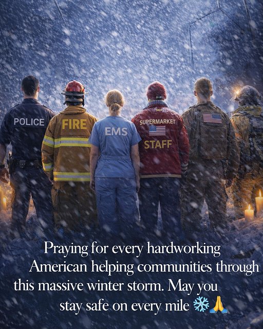 Praying during winter storm