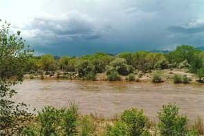 Cloudy Rio Grande River in Española