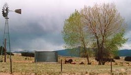 Windmill and Water Tank near Espaola, NM