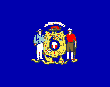 Wisconsin State Flag: 110 x 87
