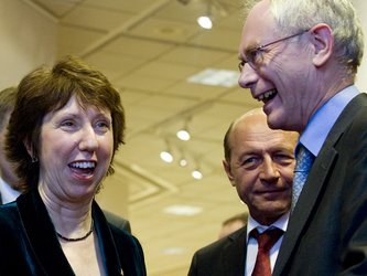Catherine Ashton, EU Foreign Policy Chief, and Herman Van Rompuy, European Council President
