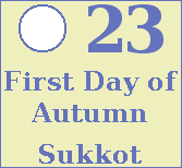 September 23, First Day of Autumn, Sukkot