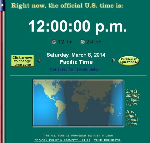 Official U.S. Time, HTML5