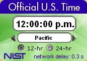 Official U.S. Time, Widget