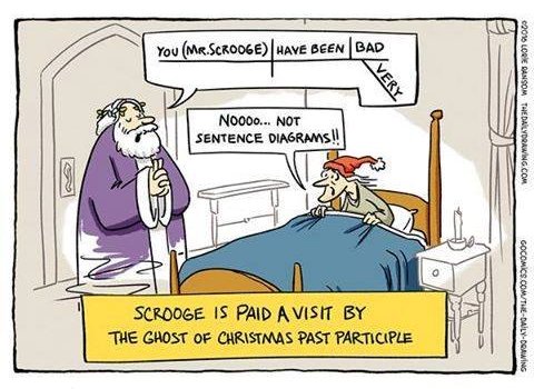 Ghost of Christmas past participle