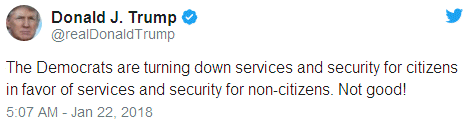 The Democrats are turning down services and security for citizens in favor of services and security for non-citizens. Not good!