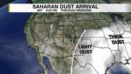Dust cloud from Sahara Desert