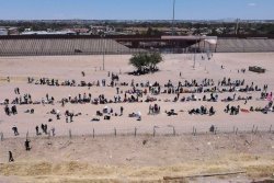 Illegal migrants at the Mexico/U.S. border