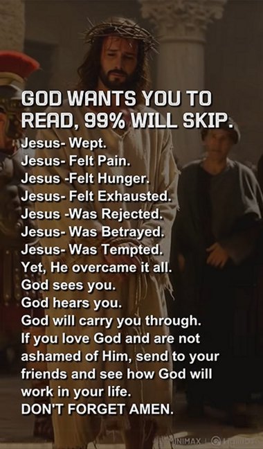 Jesus overcame it all