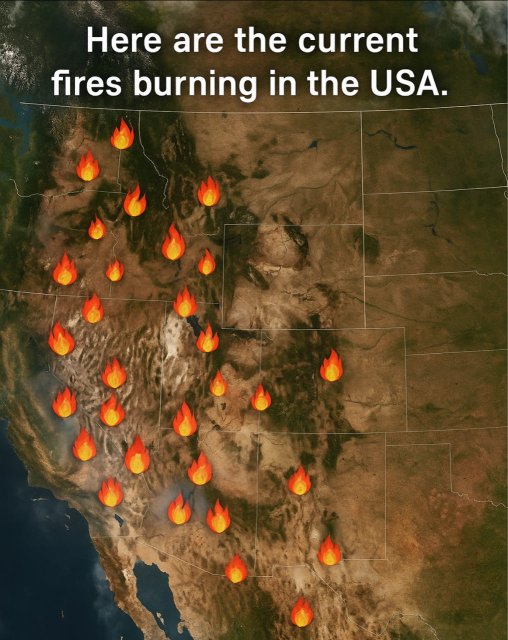 Current fires in USA