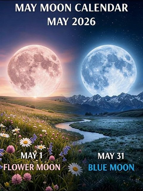 May 2026 moon calendar