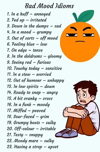 Bad mood idioms