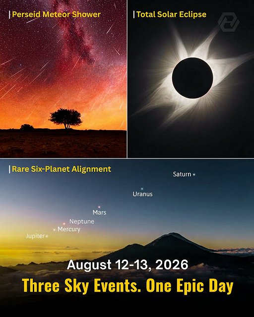 Meteors, eclipse, planets