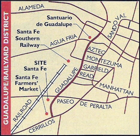 Guadalupe/Railyard District Map